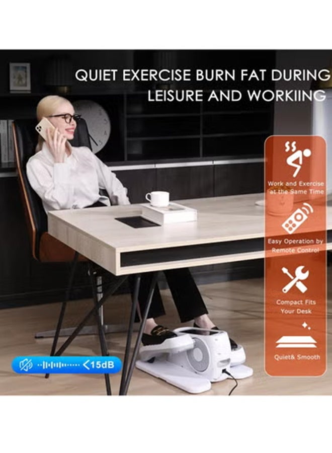 XiuWoo Under Desk Elliptical Machine, Ellipse Leg Exerciser While Sitting for Seniors, Ellipse Leg Exerciser as Seen on TV, Quiet & Portable Mini Seated Pedal Exerciser for Home Office Use, white - Image 3