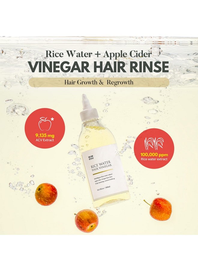 mimosu Rice Water For Hair Growth Apple Cider Vinegar Hair Rinse With Rice Water Cleansing Conditioner Curly Hair Product Gentle Scalp Cleanser For Build Up Glycolic Acid Dandruff Treatment 10Fl.Oz - Image 3