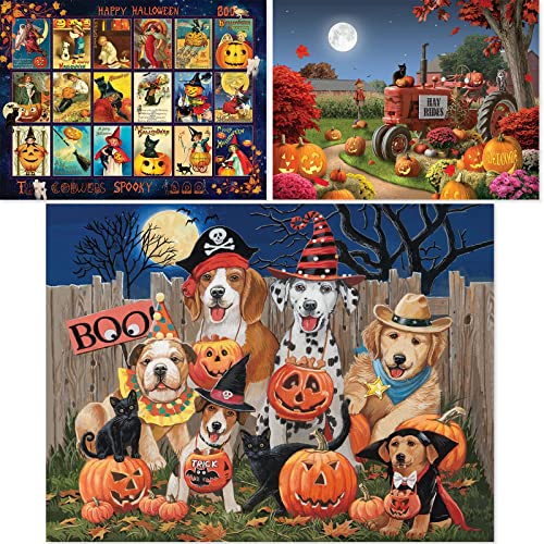 Bits and Pieces Value Set of 3 300 Piece Jigsaw Puzzles for Adults Each Puzzle Measures 18 x 24 300 pc Large Piece Halloween Jigsaws by Artist Various Artists - Image 5