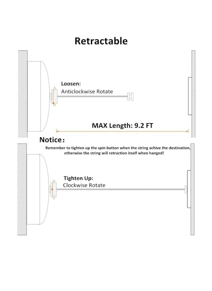 NISHWARE NISHWARE Stainless Steel Retractable Adjustable and Lockable Cloths line Color Rose GoldPack of 1 Suitable for Hanging Anything  - Image 5