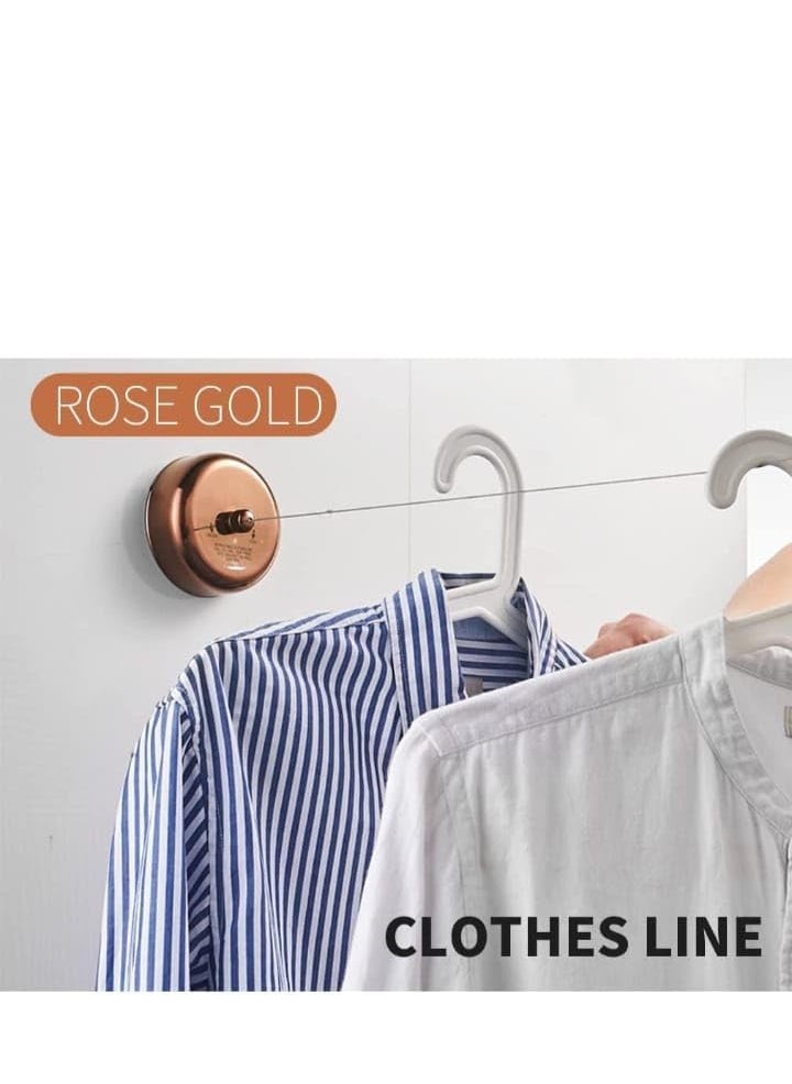 NISHWARE NISHWARE Stainless Steel Retractable Adjustable and Lockable Cloths line Color Rose GoldPack of 1 Suitable for Hanging Anything  - Image 4