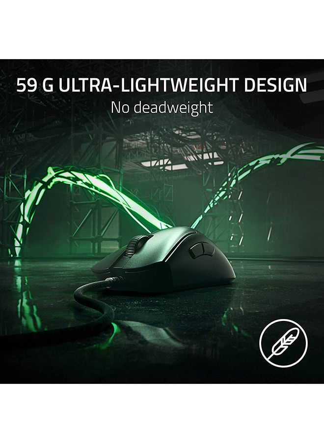 Razer DeathAdder V3 Wired Gaming Mouse: 59g Ultra Lightweight - Pro 30K Optical Sensor - Gen-3 Fast Switches - 8K Hz HyperPolling - 6 Programmable Buttons - Ergonomic - Speedflex Cable - Black I RZ01-04640100-R3M1 - Image 2
