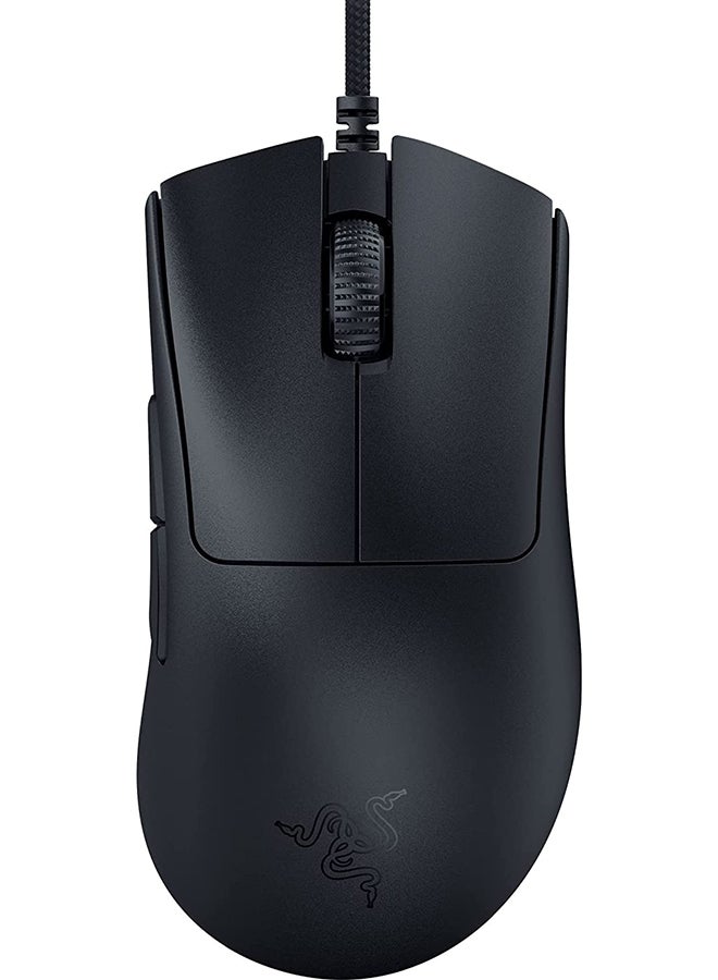 Razer DeathAdder V3 Wired Gaming Mouse: 59g Ultra Lightweight - Pro 30K Optical Sensor - Gen-3 Fast Switches - 8K Hz HyperPolling - 6 Programmable Buttons - Ergonomic - Speedflex Cable - Black I RZ01-04640100-R3M1