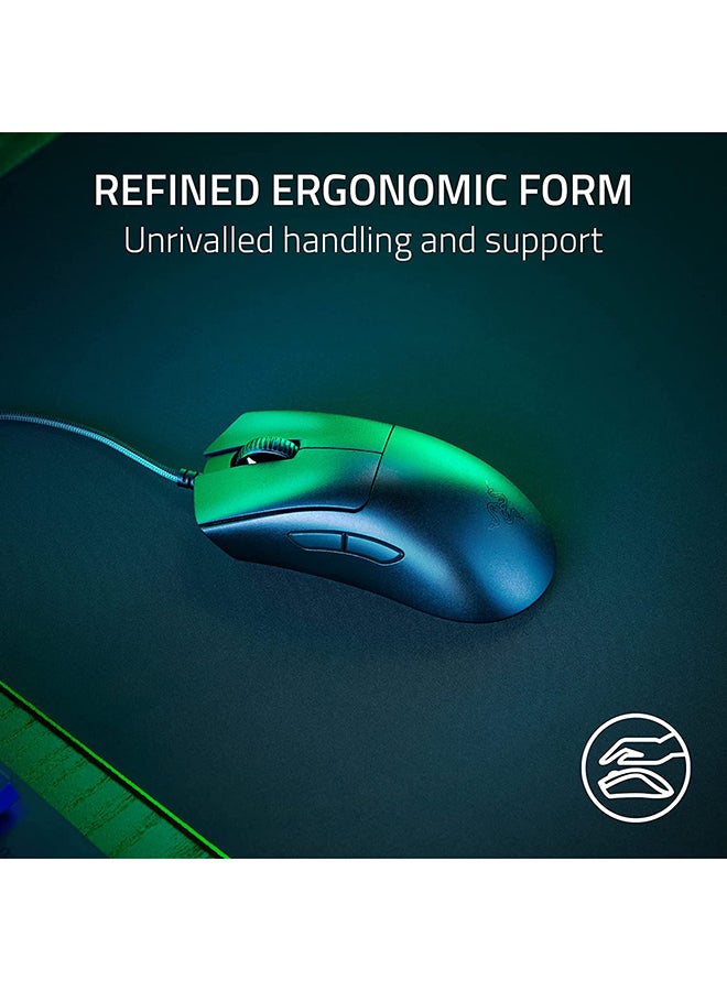 Razer DeathAdder V3 Wired Gaming Mouse: 59g Ultra Lightweight - Pro 30K Optical Sensor - Gen-3 Fast Switches - 8K Hz HyperPolling - 6 Programmable Buttons - Ergonomic - Speedflex Cable - Black I RZ01-04640100-R3M1 - Image 3