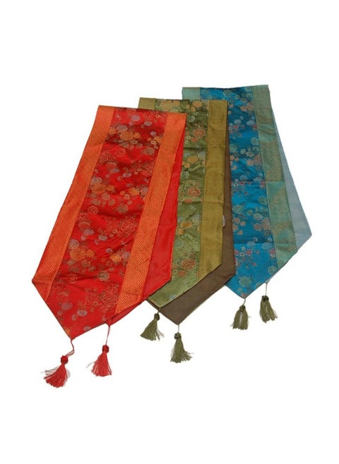 HANDMADE TABLE RUNNER MIXED COLOR 35x200 CM 3 SET