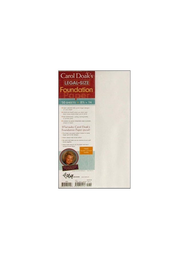 Carol Doak's Legal Size Foundation Paper: 50 Sheets, 8 1/2" x 14"  - Image 2