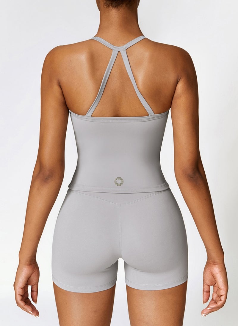 KAWN.YOGA Womens X Back Square Neckline Cami Top - Image 3
