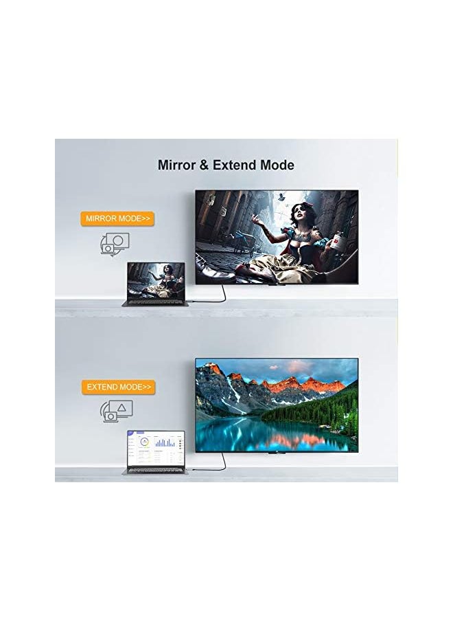 CableCreation - Active Dp To Hdmi Cable Hdr 4K 60Hz 2K 144Hz 1080P 144Hz 8Ft Unidirectional Dilayport To Hdmi Monitor Cable Dp 1.4 To Hdmi 4K Braided Support Eyefinity Multi Dilay Aluminum - Image 1
