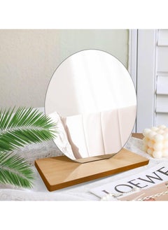 Cool Baby Acrylic Makeup Mirror for Desk with Stand Round Vanity Mirror Frameless for Bedroom Office and Minimal Space Decorative  - Image 1