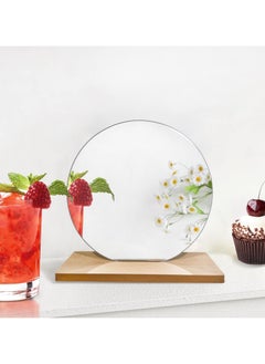 Cool Baby Acrylic Makeup Mirror for Desk with Stand Round Vanity Mirror Frameless for Bedroom Office and Minimal Space Decorative  - Image 4