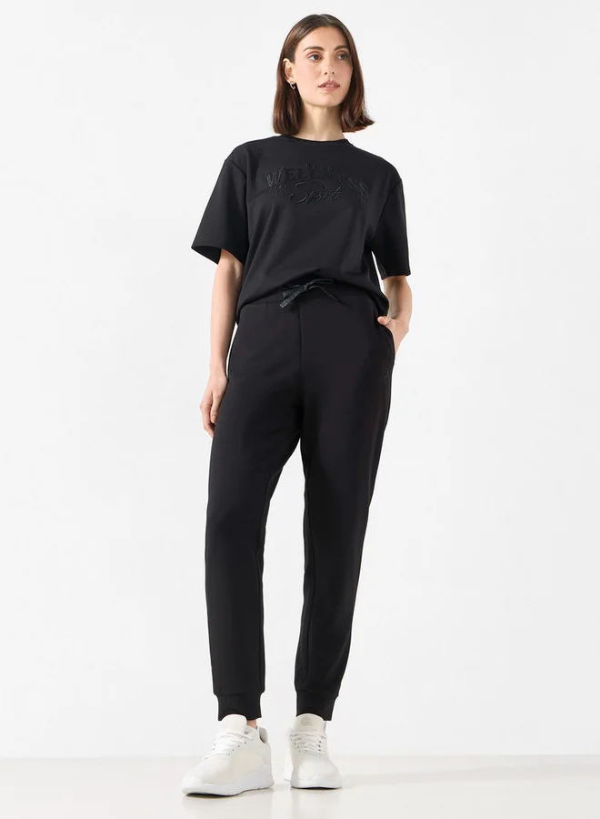 ADOT by Splash Embroidered T-shirt with Crew Neck and Short Sleeves