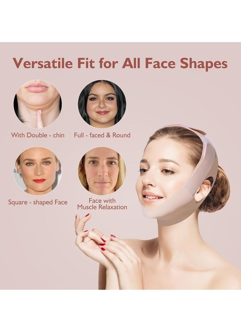 ATRJSZ - Adjustable V-Line Chin Strap for Daily & Night Face Lifting - Reusable Jawline Shaper Made with Advanced Electric-Hot-Press Tech for Skin-Friendly Breathable Ice Silk Material - Image 1