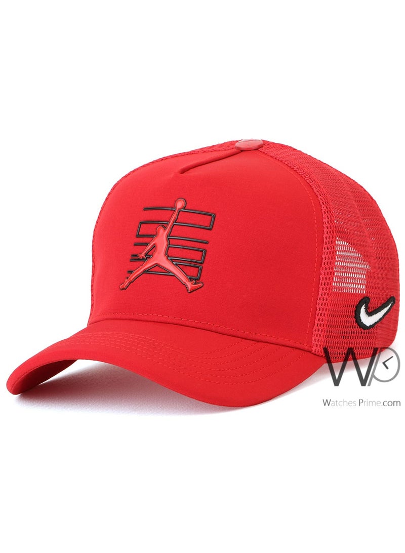 NIKE ORIGINAL Nike Jordan Trucker Red Cap Net Men Hat  - Image 1