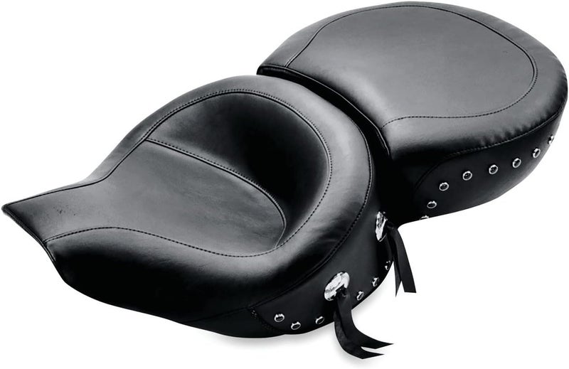 Mustang Wide Smooth Solo Seat for 1997-2007 Harley Davidson Road King/FL Screaming Eagle/FLHX Street Glide - Image 1
