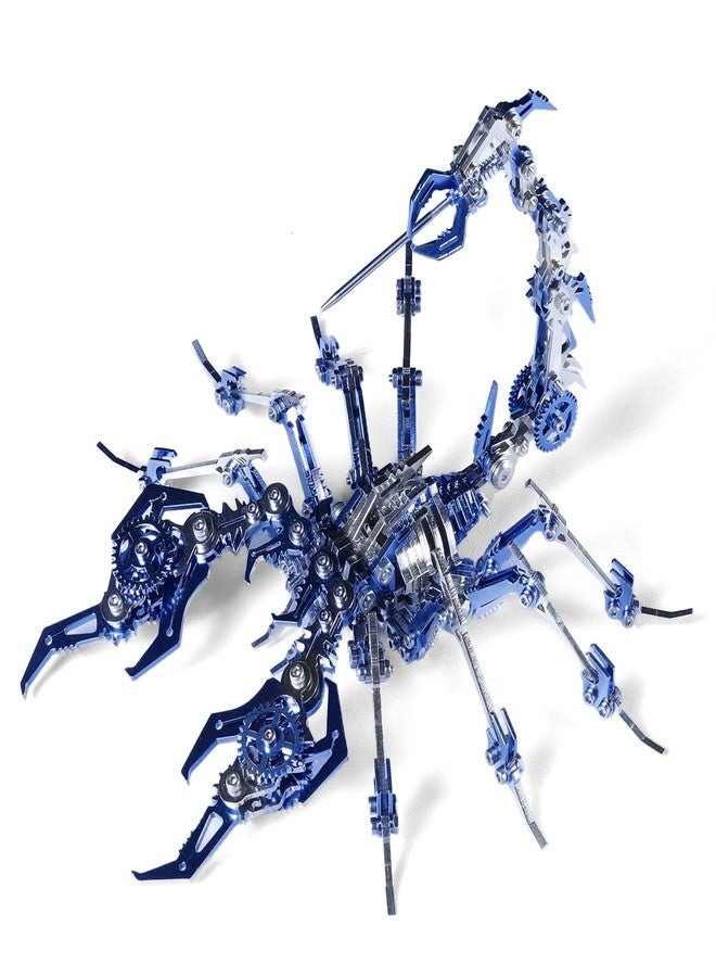 SEBUNAS Mechanical Scorpion King Blue 3D Metal Puzzle 3D Metal Model Kits DIY Mechanical Fine Assembly Model Toy Suitable for Adults and Teenagers, Enhance Hands-on Ability, Creative Decorations - Image 1