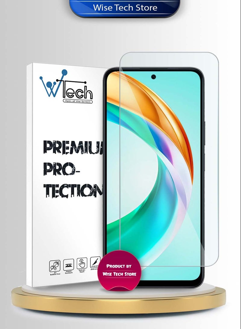 دبليو تيك حامي شاشة زجاجي مقسّى 9H 2.5D بحواف منحنية لسلسلة WTech Premium لهاتف Honor X6b 5G 2025 (MSG9CN) - شفاف - Image 1