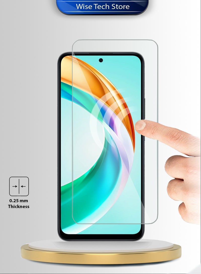 دبليو تيك حامي شاشة زجاجي مقسّى 9H 2.5D بحواف منحنية لسلسلة WTech Premium لهاتف Honor X6b 5G 2025 (MSG9CN) - شفاف - Image 4