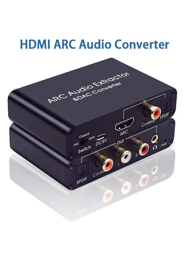 محول الصوت HDTV ARC موديل 7400ARC مع DAC بتردد 192 كيلوهرتز، يعمل بالطاقة عبر USB، محول بصري محوري RCA 3.5 ملم تماثلي - Image 1