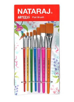 NATARAJ 7-Piece Arteezi Flat Paint Brush Set 