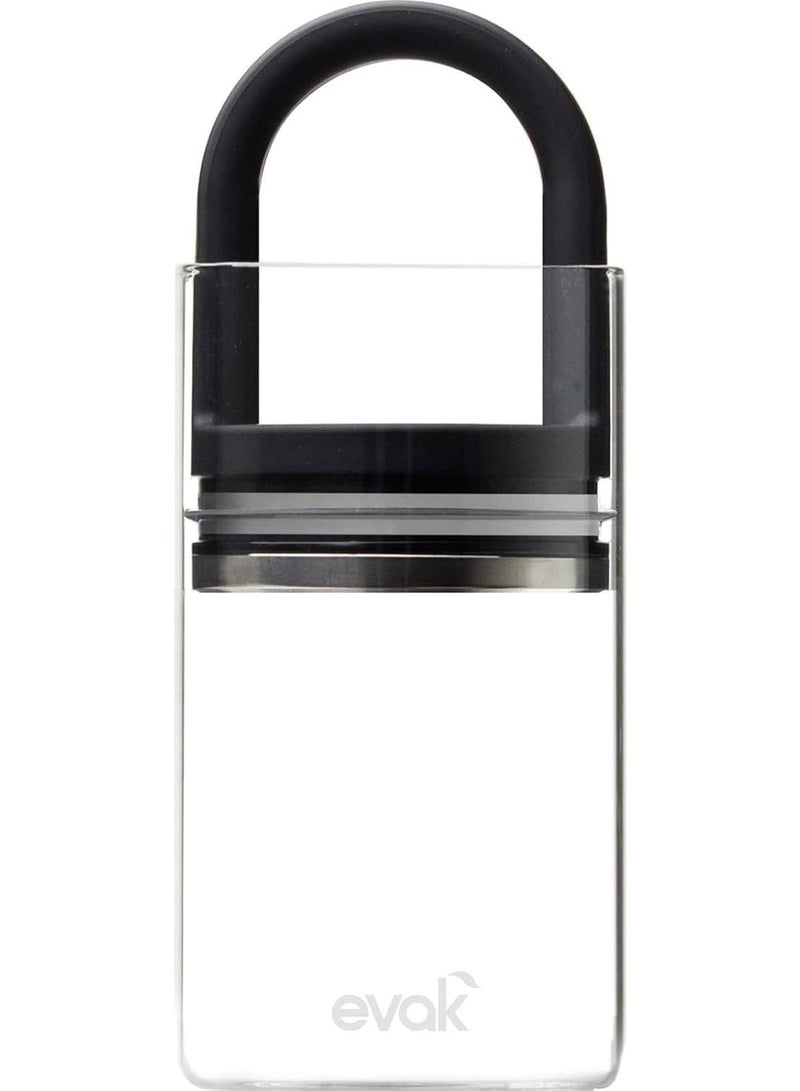 Prepara Best PREMIUM Airtight Storage Container for Coffee Beans, Tea and Dry Goods - EVAK - Innovation that Works by Prepara, Glass and Stainless, Soft Touch Black Handle, Medium - - Image 4