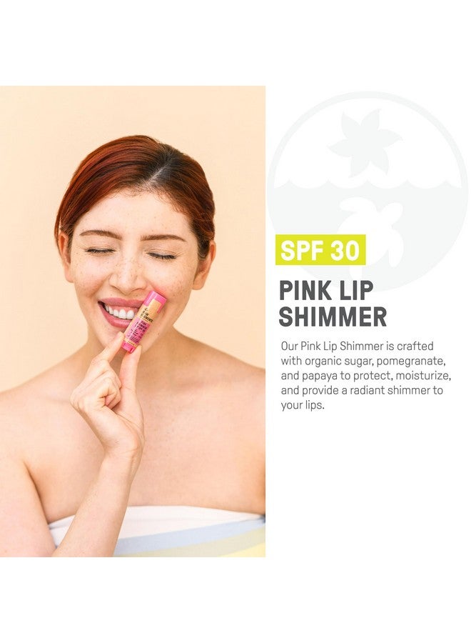 Raw Elements Organic Pink Lip Shimmer Zinc Oxide SPF 30+, 0.15oz - Image 3