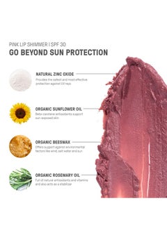 raw elements Raw Elements Organic Pink Lip Shimmer Zinc Oxide SPF 30+, 0.15oz  - Image 5