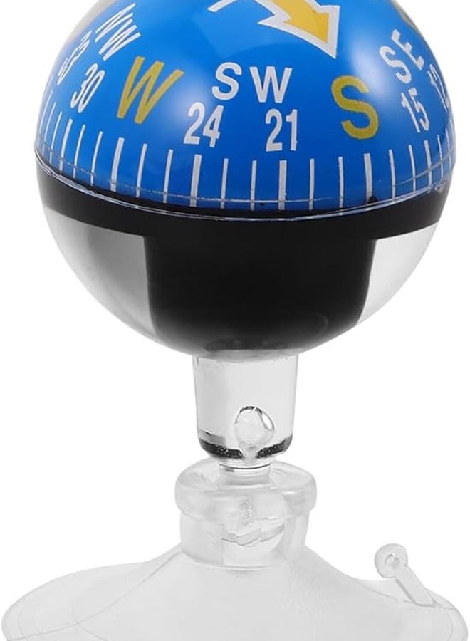 38mm Car Dashboard Compass Ball With Suction Cup For Vehicle Boat Outdoor Hiking Navigation - Image 1