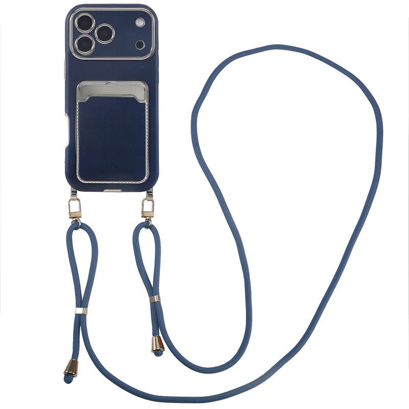 غطاء واقي بTPU لـ iPhone 16 / 16 Plus / 16 Pro / 16 Pro Max باللون بني من مادة TPU مع حبل تعليق وحامل بطاقات مع مقاوم للصدمات مع ملمس ناعم مع حماية من السقوط للحمل اليومي للطاولة - Image 3