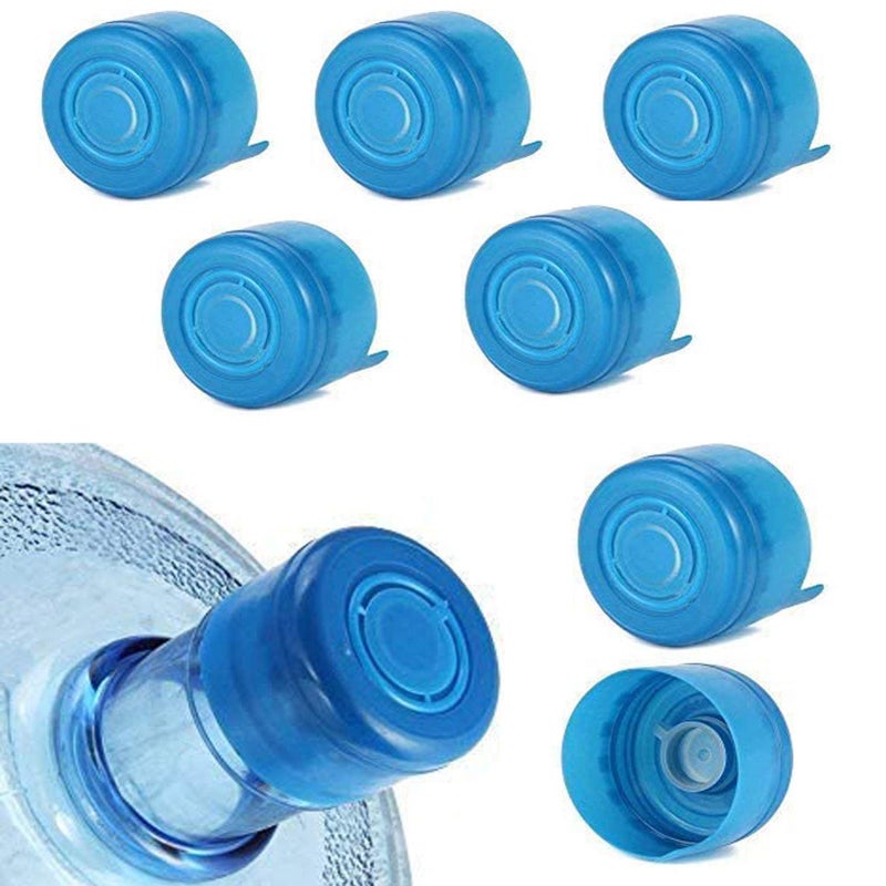 WINBOB 5PCS 55mm 3 and 5 Gallon Non-Spill Caps Replacement Water Bottle Snap On Cap Anti Splash Peel 5 Piece