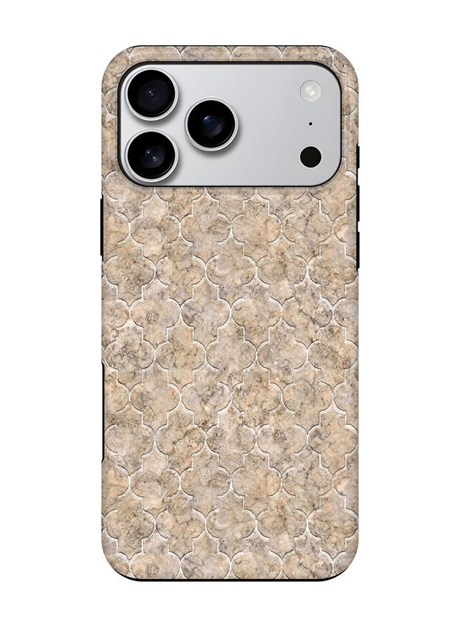 Stylizedd Tough Pro Magnetic Case for iPhone 17 Pro Max, Dual Layer hybrid PC + TPU Mobile Cover Matte - Arabesque Tiles