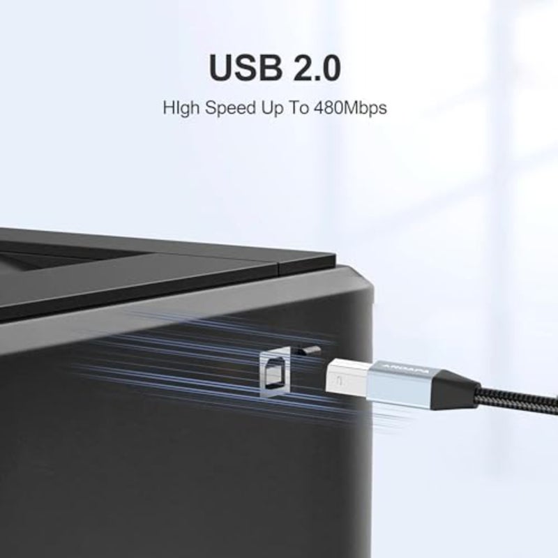 كابل طابعة USB B إلى USB C بطول 1.5 متر، لجهاز MacBook Pro، Air، كابل MIDI لبيانو Yamaha Casio الرقمي، لوحة مفاتيح MIDI، وحدة تحكم DJ، DAC إلى iPad - Image 5
