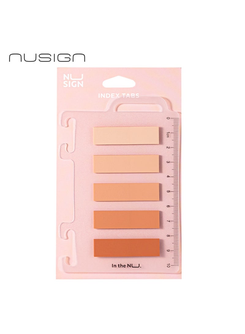 NUSIGN 100-Piece Plastic Index Tabs With Ruler Pink Shades - Image 2