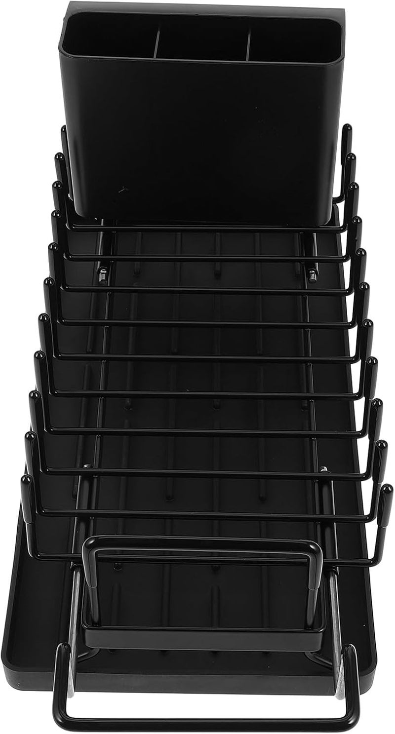 VICASKY Dish Drying Rack Over Sink with Drainboard, Expandable Stainless Steel Kitchen Sink Organizer, Large Capacity Foldable Utensil and Dish Drainer for Home Counter - Image 1