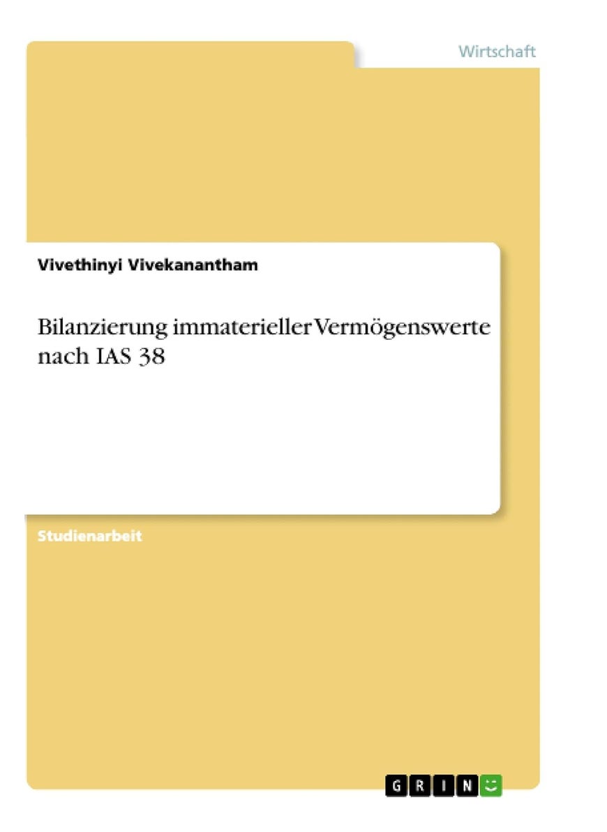 Bilanzierung immaterieller Vermögenswerte nach IAS 38 