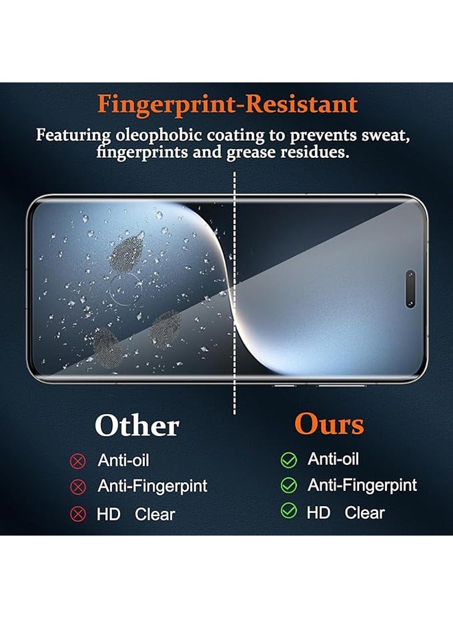 2 Pcs Honor Magic 7 Pro 5G Screen Protector, With 2 Pcs Camera Protective Film, 9H Tempered Glass Screen Protector for Honor Magic 7 Pro 5G, Full Coverage Bubble-Free Tempered Film, Anti-Scratch Film - Image 4