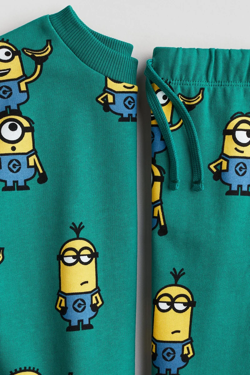 H&M 2-piece printed sweatshirt set