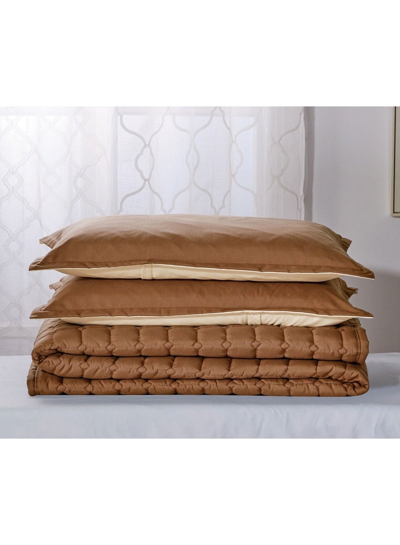 Sleep Night 6 Pieces Comforter Set King Size 220 X 240Cm Dual color Reversible Bedding Set for All Seasons - Image 2