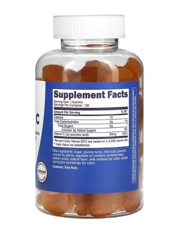 Kids Vitamin C Ages 4 Orange 90 Mg 120 Gummies - Image 2