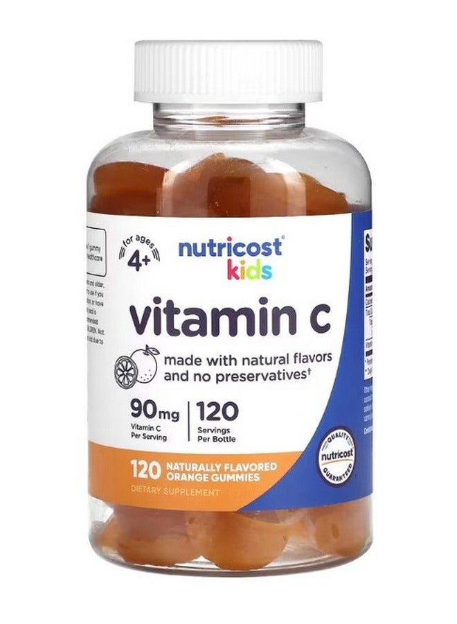 Kids Vitamin C Ages 4 Orange 90 Mg 120 Gummies - Image 1