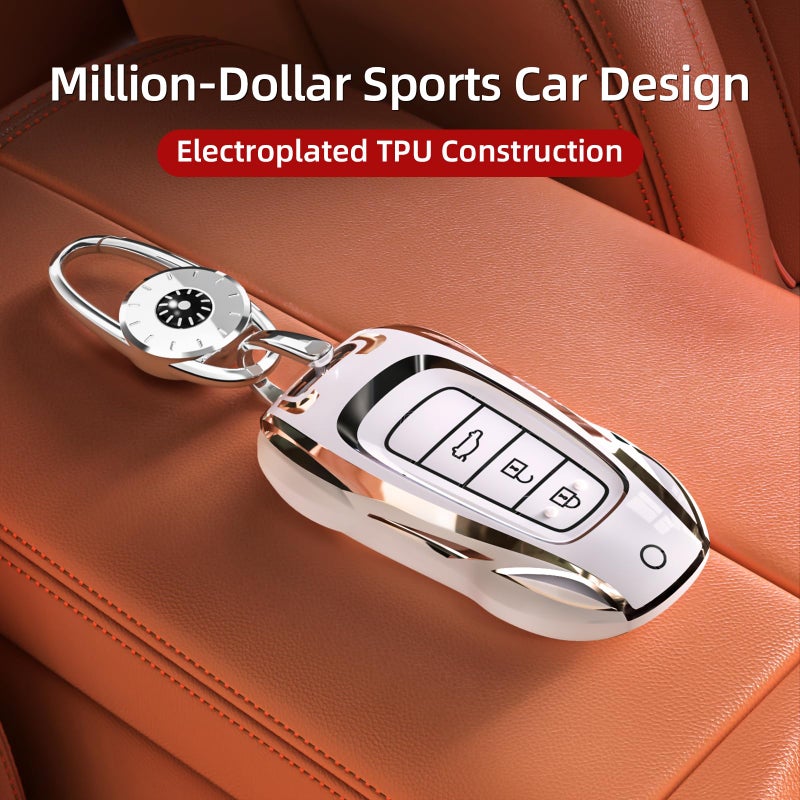 saxsion for Toyota Key Fob Cover,for Camry 2020-2022 Highlander Corolla Prius,2018-2024 RAV4 Avalon C-HR GT86 Prado Sienna Levin Key Fob Case Holder (For Toyota-B) - Image 2