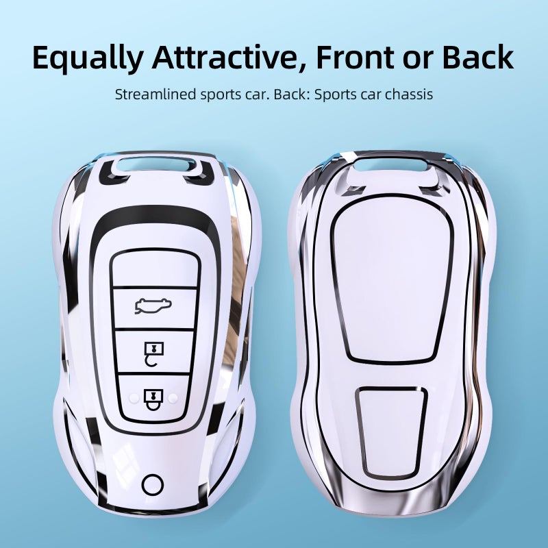 saxsion for Toyota Key Fob Cover,for Camry 2020-2022 Highlander Corolla Prius,2018-2024 RAV4 Avalon C-HR GT86 Prado Sienna Levin Key Fob Case Holder (For Toyota-B) - Image 4