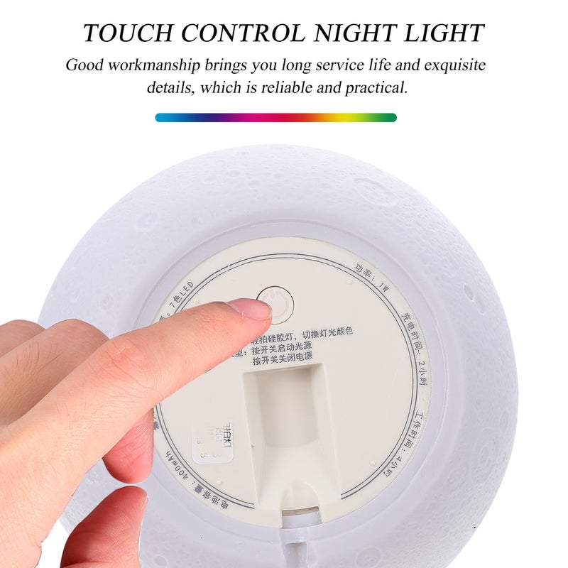 Rechargeable Moon Lamp Night Light Color Changing Touch Control Bedside Lamp - Image 4