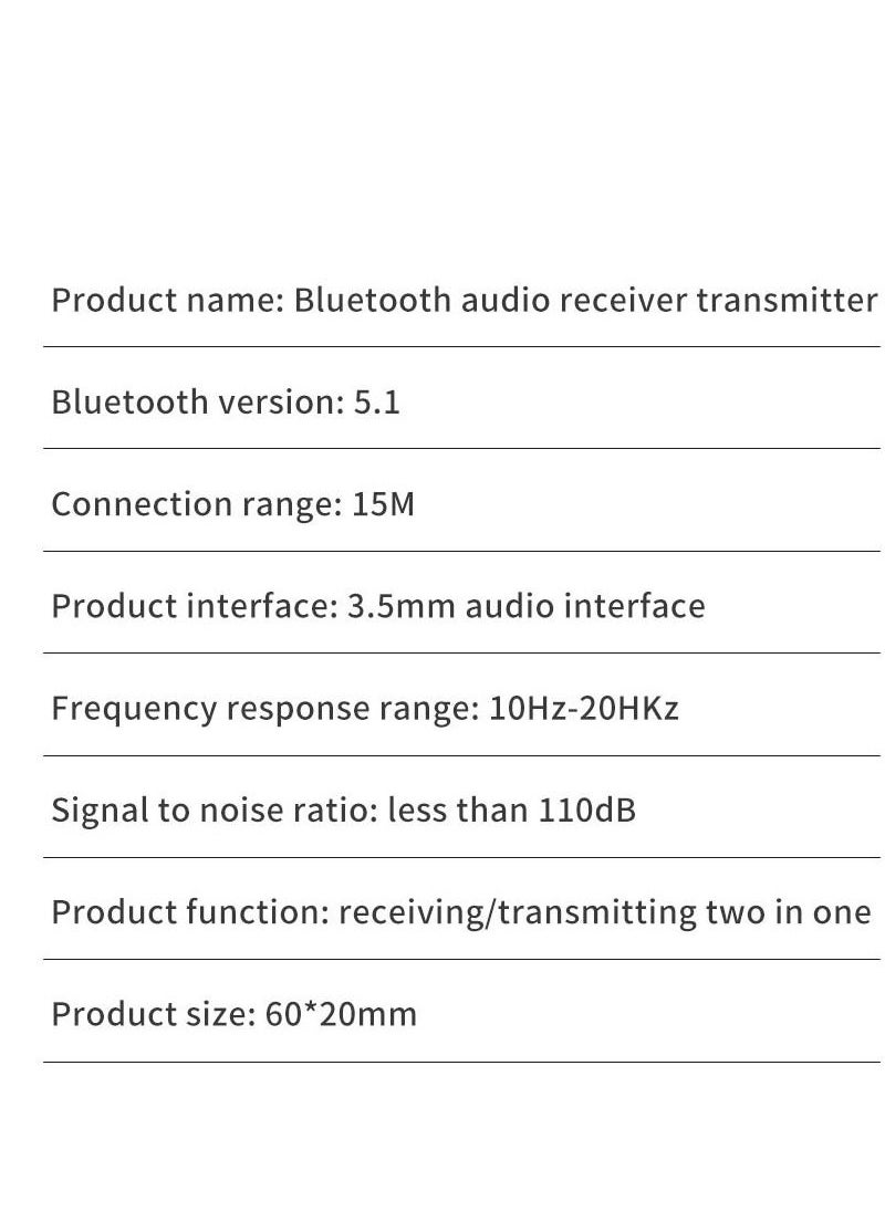 GULFLINK - B28 Bluetooth Receiver Transmitter 5.1 AUX. Built-in Battery Car Wireless Stick Adapter TV Audio Transmitter Adapter - Image 1
