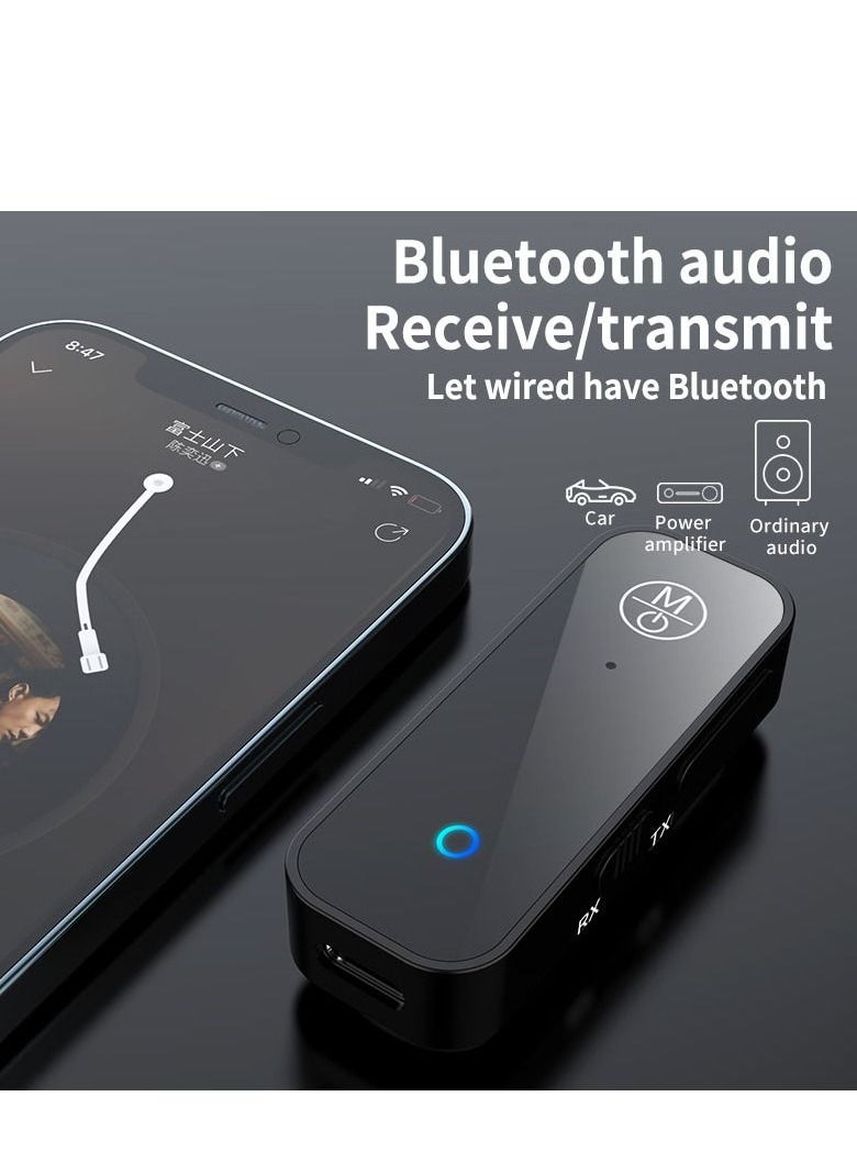 GULFLINK - B28 Bluetooth Receiver Transmitter 5.1 AUX. Built-in Battery Car Wireless Stick Adapter TV Audio Transmitter Adapter - Image 1