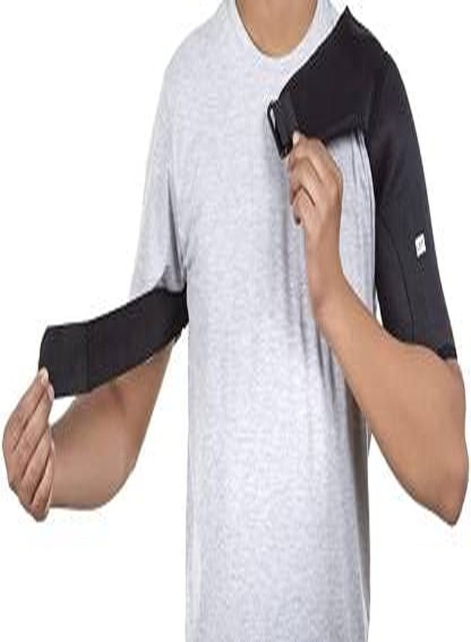 Kudize Shoulder Support Adjustable Neoprene Stretch Strap Wrap Belt Band Pads Gym Guard Brace Support Medical Posture Compression Shoulder Pad Black (LEFT) - Image 3