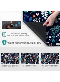 HAPPY Leather Dish Drying Mat, Dining Table Mat, Absorbent Cup Mat, Soft Diatom Clay Mat, Absorbent Quick Drying Mat, High Temperature Insulation Mat-Multicolor  - Image 3