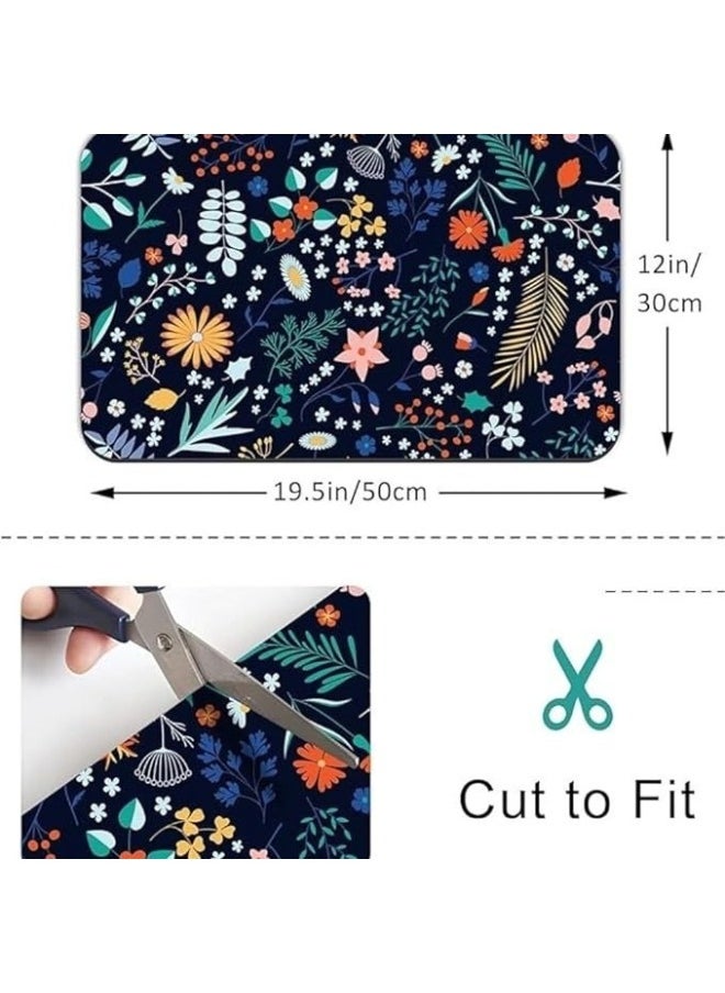 HAPPY - Leather Dish Drying Mat, Dining Table Mat, Absorbent Cup Mat, Soft Diatom Clay Mat, Absorbent Quick Drying Mat, High Temperature Insulation Mat-Multicolor - Image 1