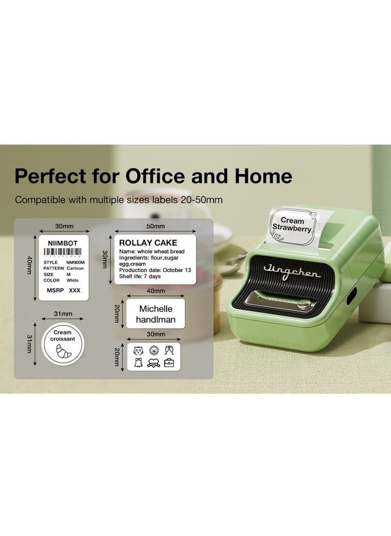 NIIMBOT - Niimbot B21 Portable Wireless BT Thermal Label Maker Sticker Printer with Rfid Recognition Great for Supermarket Clothing Jewelry Retail - Image 1