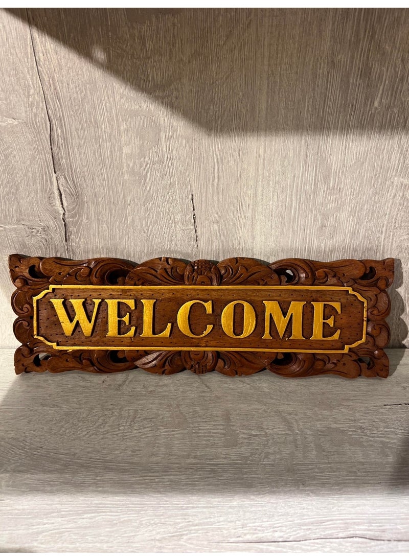 Miamantra Wooden Welcome Wall Writing - 35 cm  - Image 2