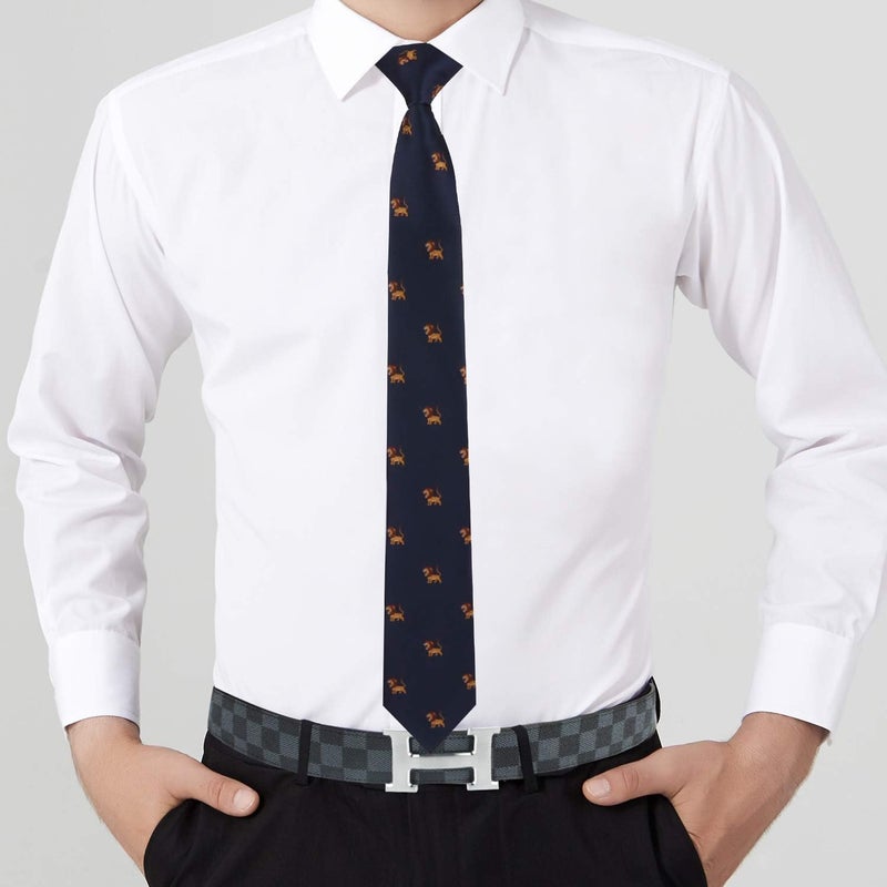 AUSCUFFLINKS Animal Ties | Woven Skinny Neckties | Groomsmen Wedding Ties | Work Ties for Him - Image 4